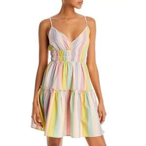 Rails Womens Multicolor Carmen Smocked Waist Mini Dress Size S